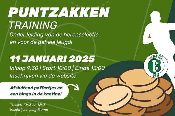 Kick-off van de tweede seizoenshelft met de Puntzakkentraining!