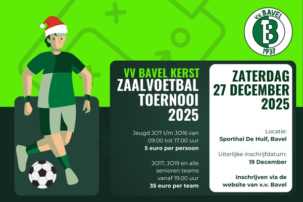 v.v. Bavel Kerst Zaalvoetbaltoernooi 2025