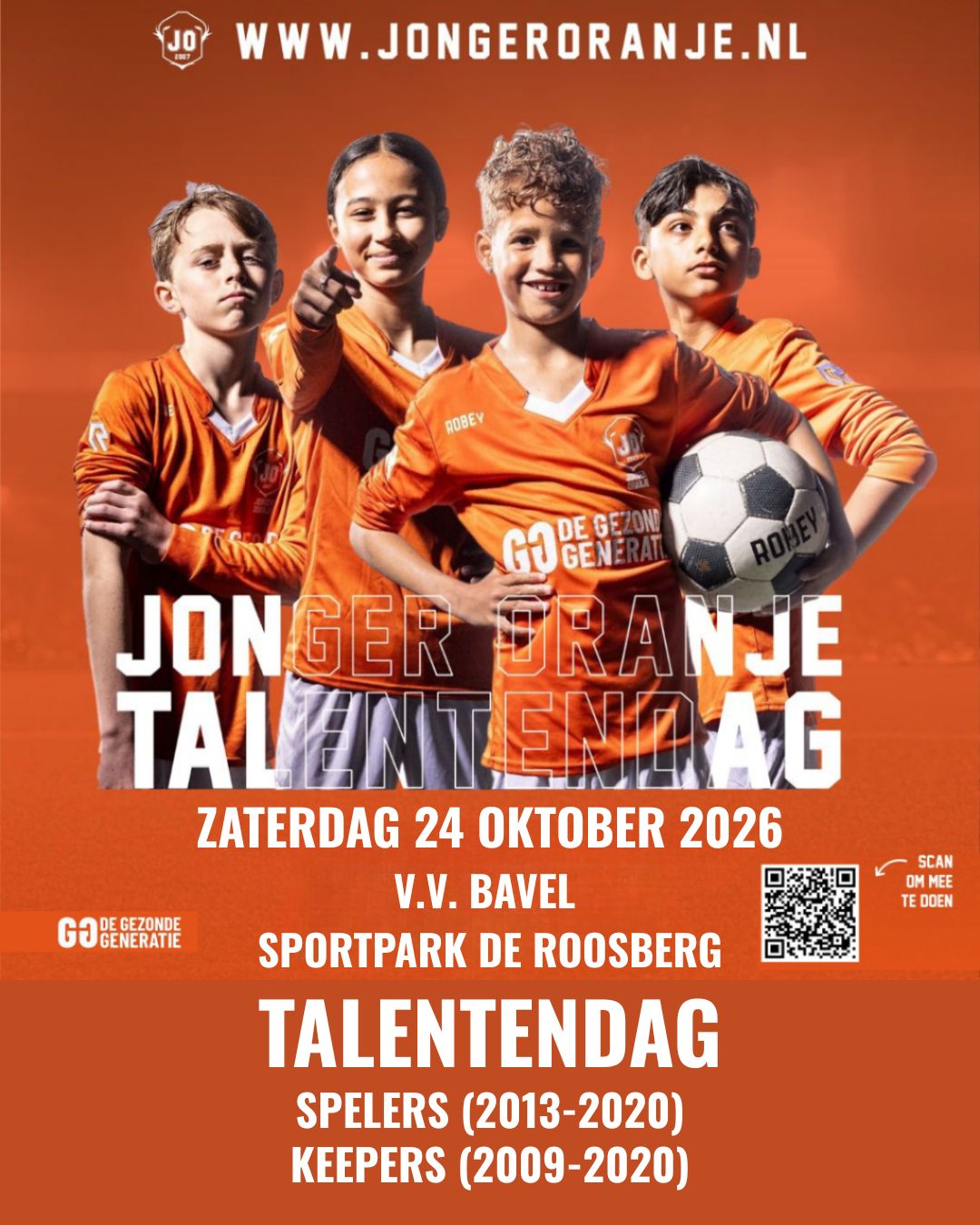 Talentendag Jonger Oranje - voor zowel spelers als keepers